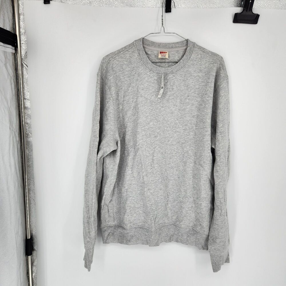 J. CREW Men's Medium Heather Stone Grey Lightweight French Terry Sweatshirt NWT
